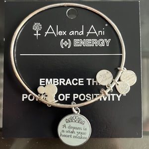 Disney Alex and Ani A Dream is a Wish Your Heart Makes Charm Bangle